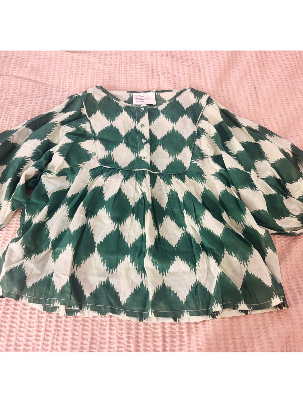Leon & Harper Printed Balloon Sleeve Top